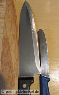 Messer, die schneiden oder so